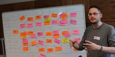 A confused Dave Briggs wonders who stole his cheeseburger